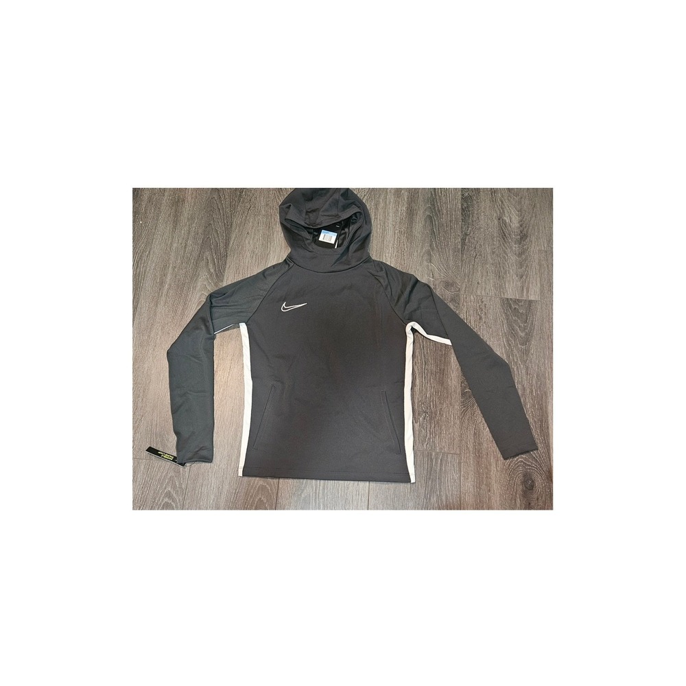 Nike Dri-FIT Hoodie Youth Unisex Soccer Football‎ Gray White Athletic Top